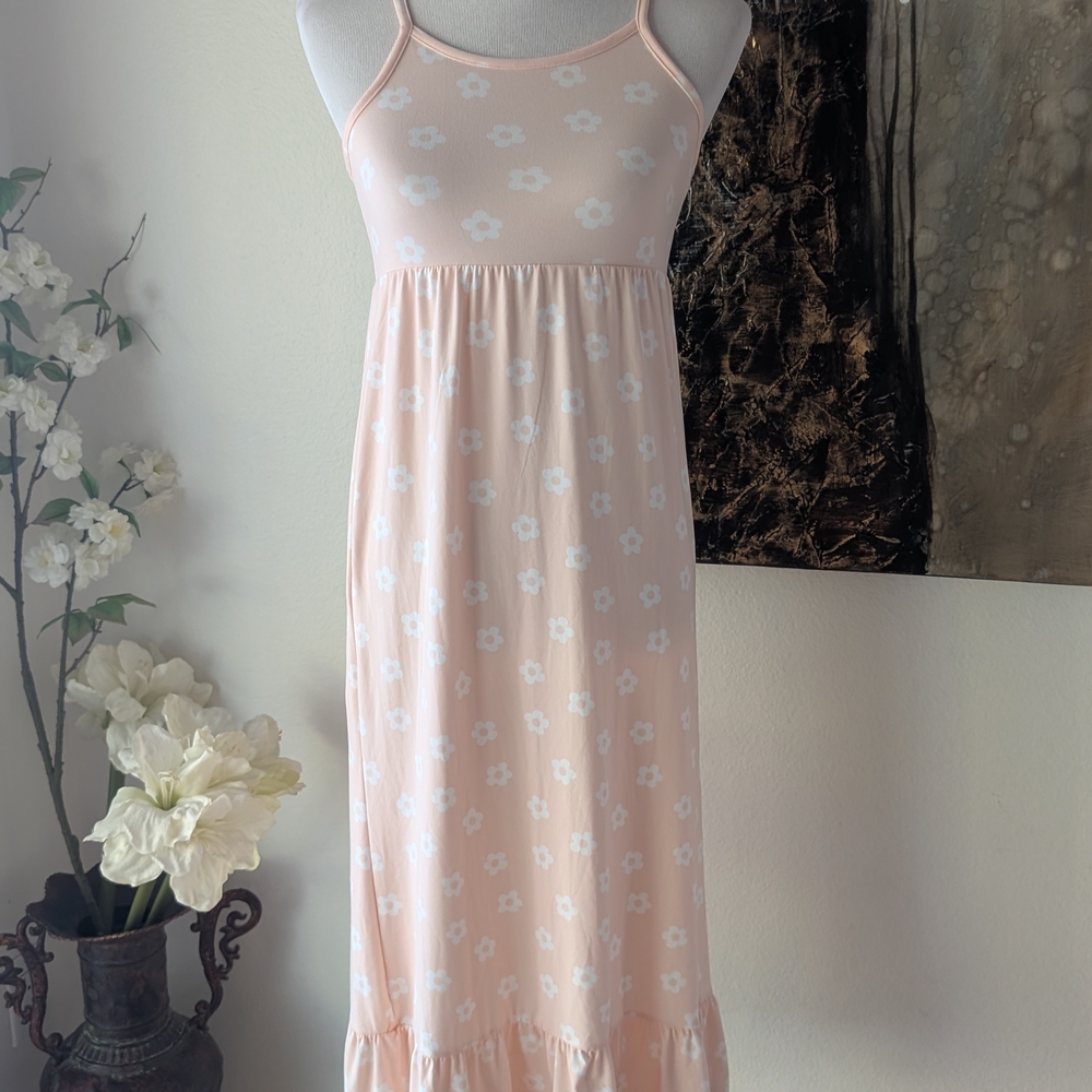 btween Pink Floral Kids Dress